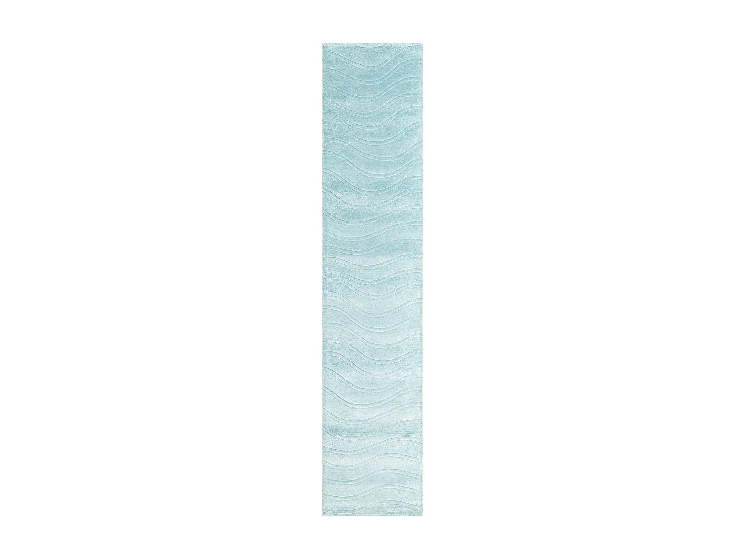 Tapis de couloir en laine 81x394 bleu Darya