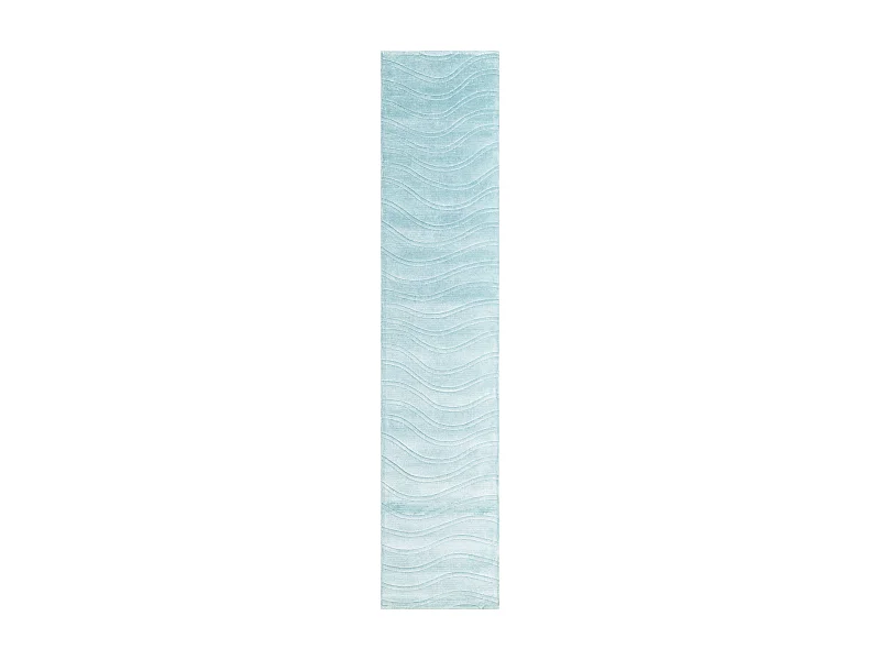 Tapis de couloir en laine 81x394 bleu Darya