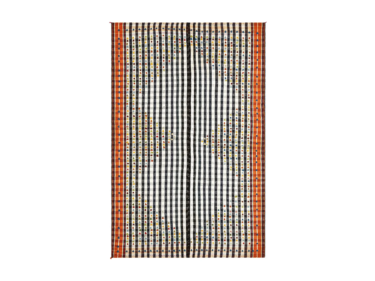 Tapis de laine 144x220 rouge Jajim