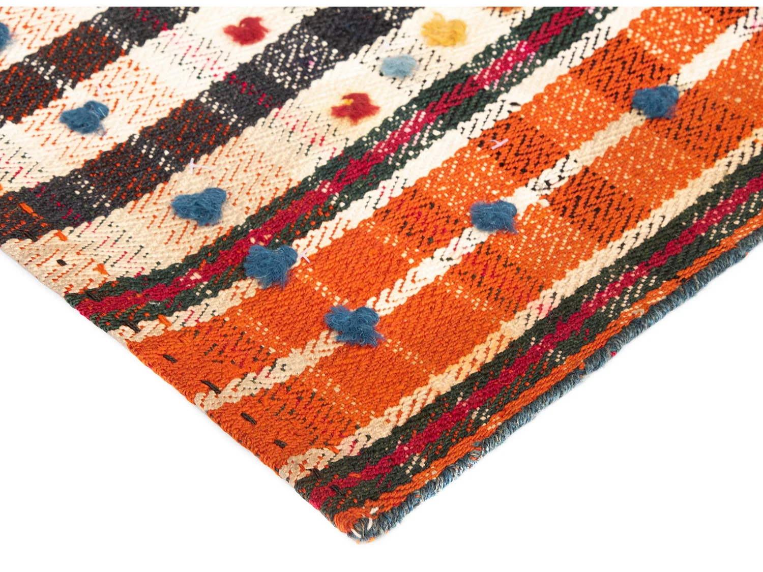 Tapis de laine 144x220 rouge Jajim