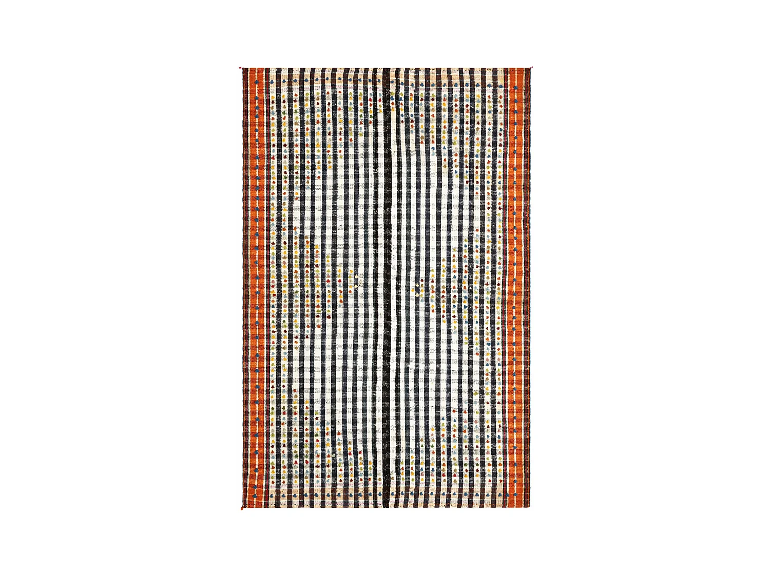 Tapis de laine 144x220 rouge Jajim