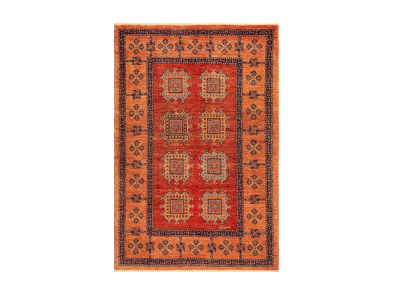 Wollteppich 108x162 Rot Kashkuli