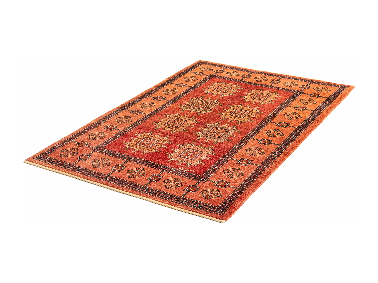 Tapis de laine 108x162 rouge Kashkuli