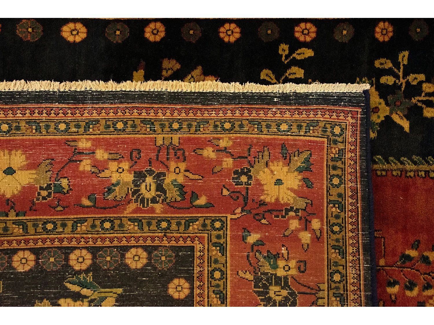 Tappeto in lana 186x286 nero Ghom