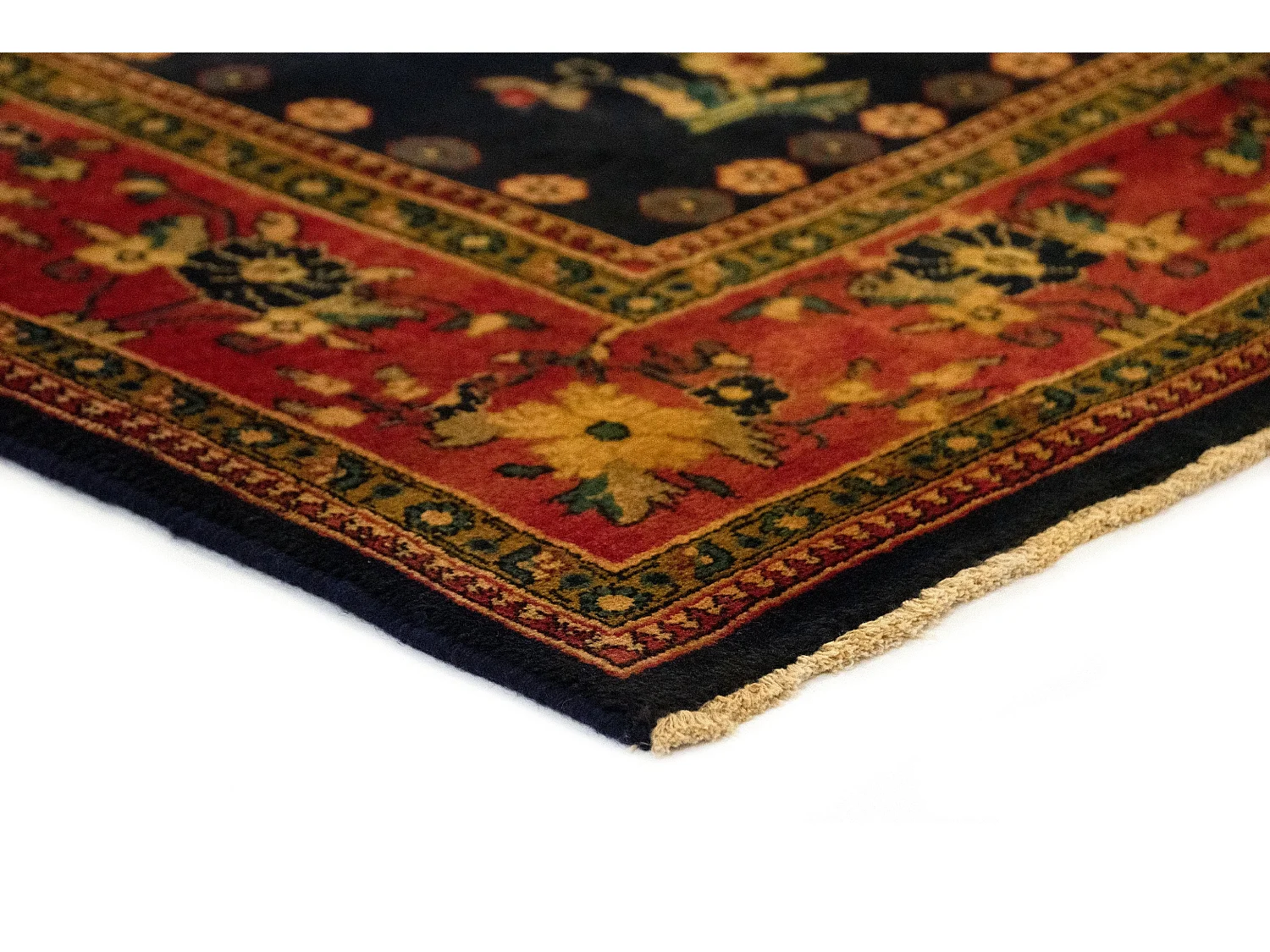 Tappeto in lana 186x286 nero Ghom