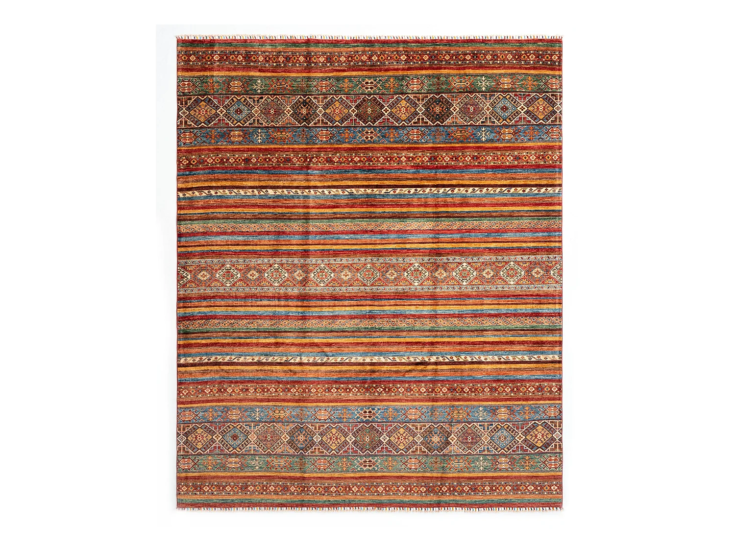 Tapis de laine 251x304 rouge Torkman