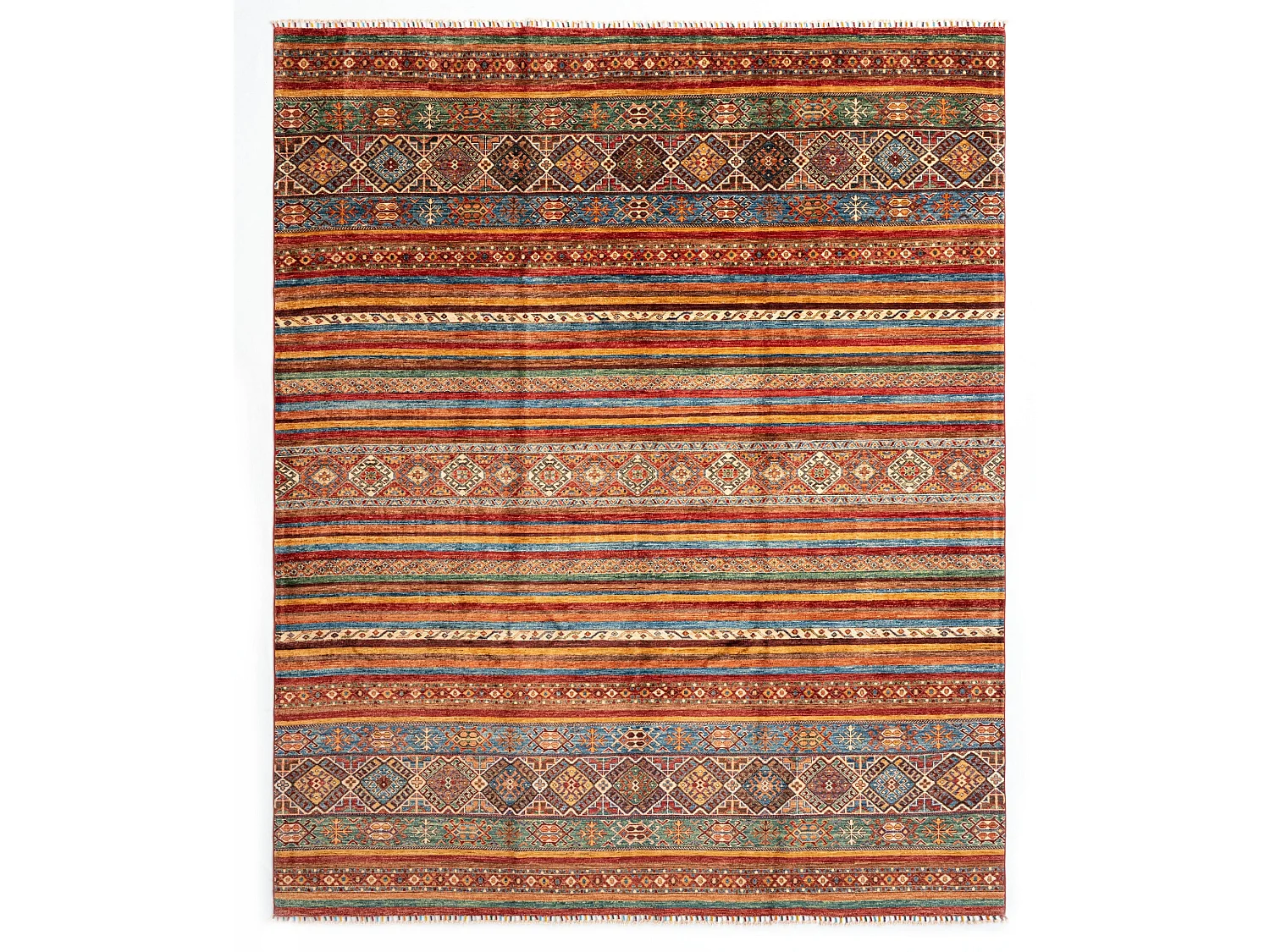 Tapis de laine 251x304 rouge Torkman