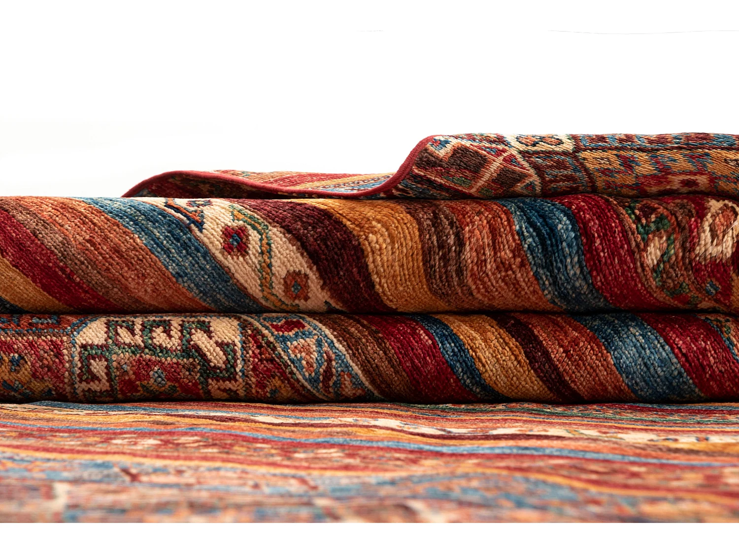 Tapis de laine 251x304 rouge Torkman