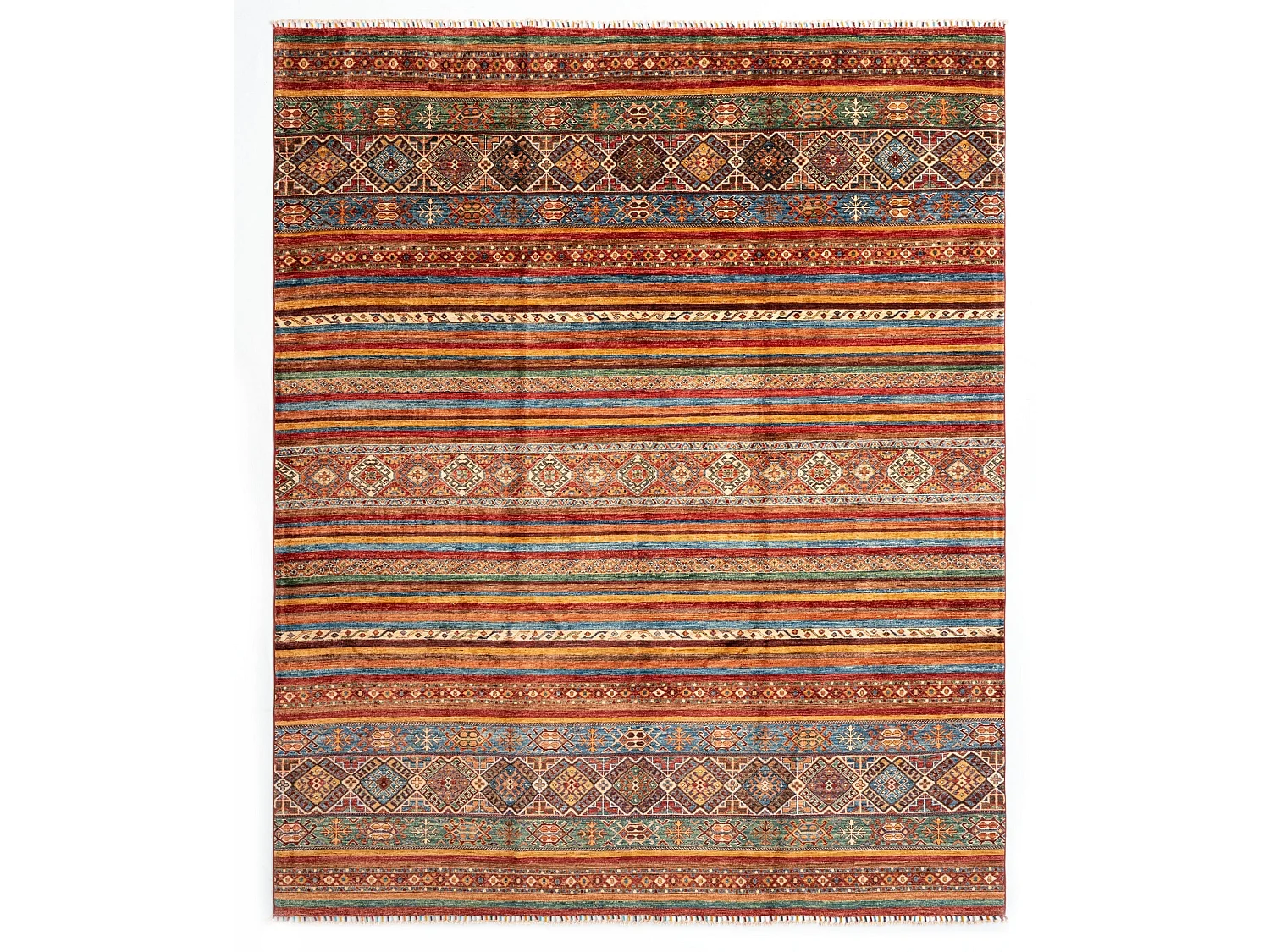 Tapis de laine 251x304 rouge Torkman