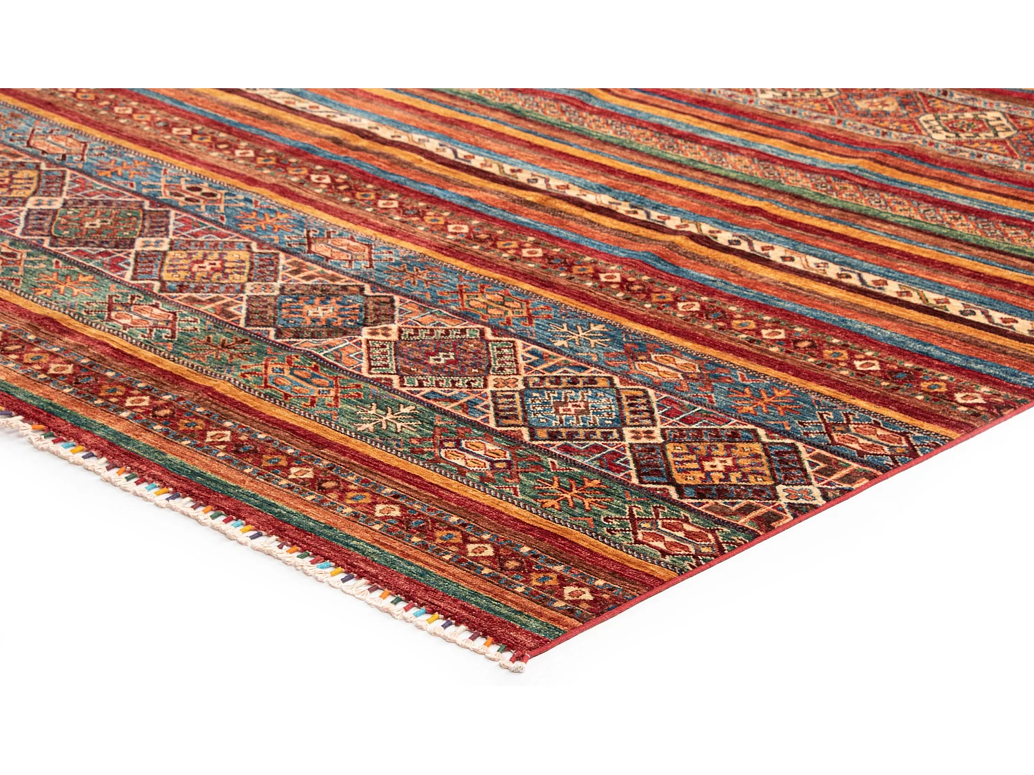 Tapis de laine 251x304 rouge Torkman