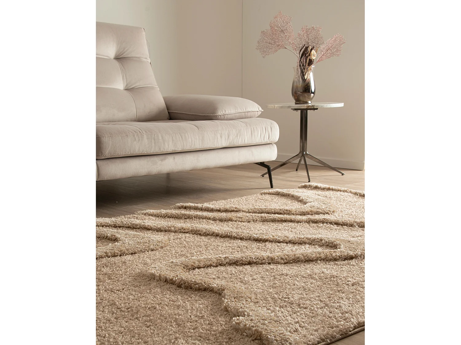 Tapis shaggy 125x185 brun Thun Arbor