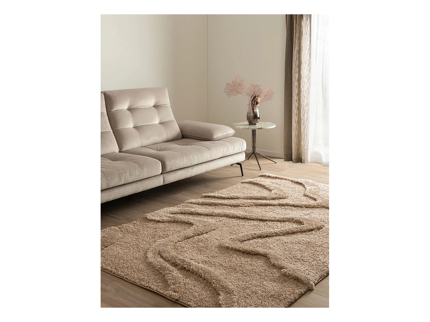 Tapis shaggy 125x185 brun Thun Arbor