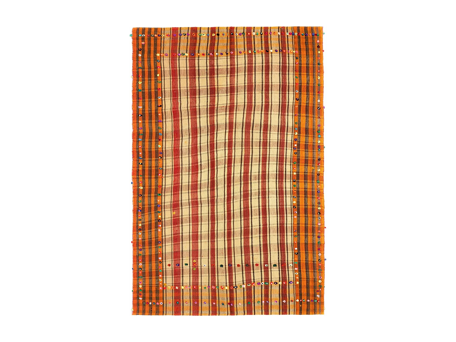 Wollteppich 158x235 Beige Jajim