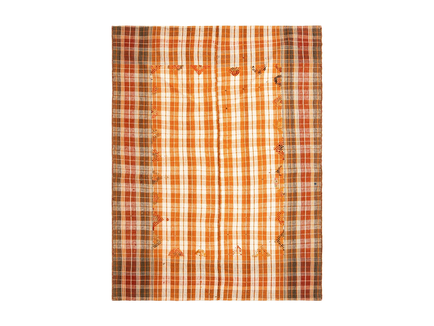 Wollteppich 158x209 Orange Jajim