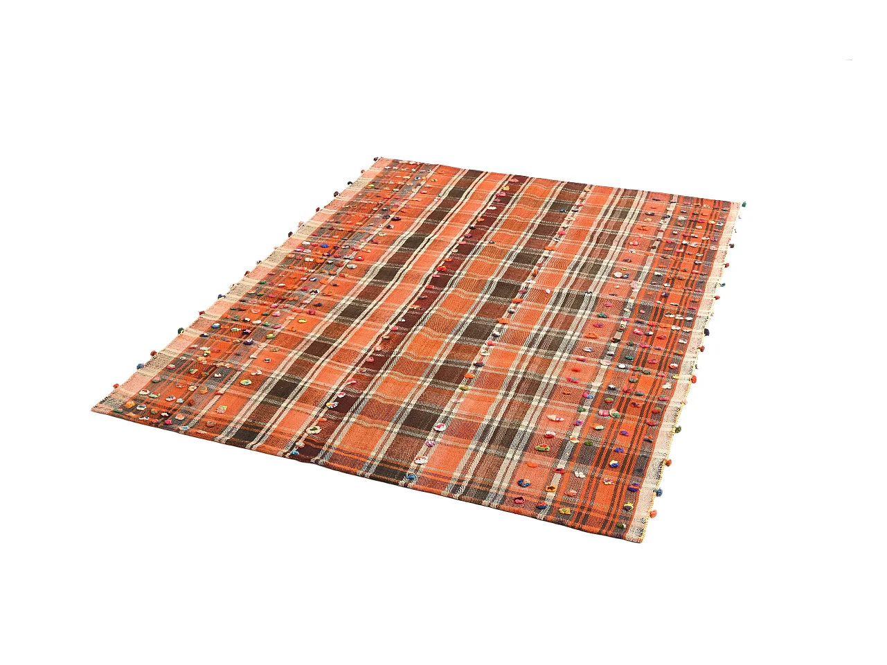 Tapis de laine 167x212 orange Jajim