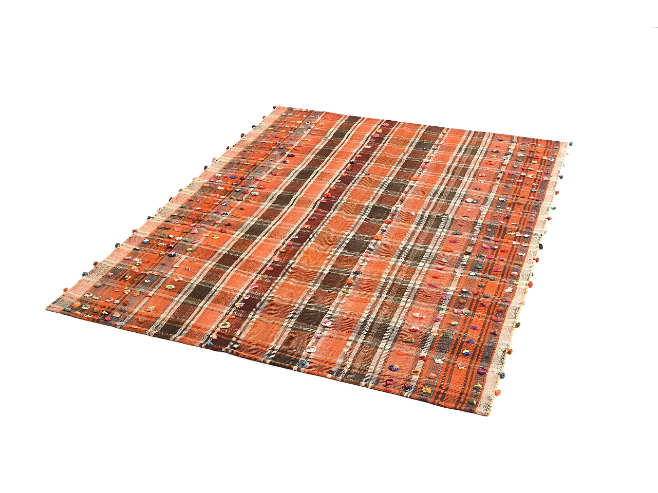 Tapis de laine 167x212 orange Jajim