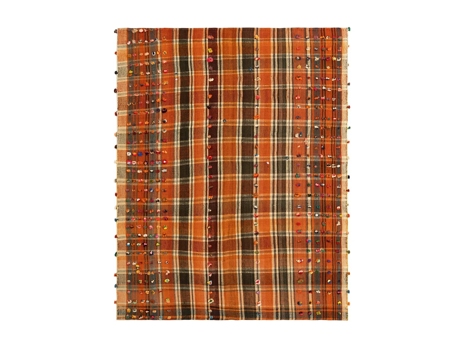 Tapis de laine 167x212 orange Jajim