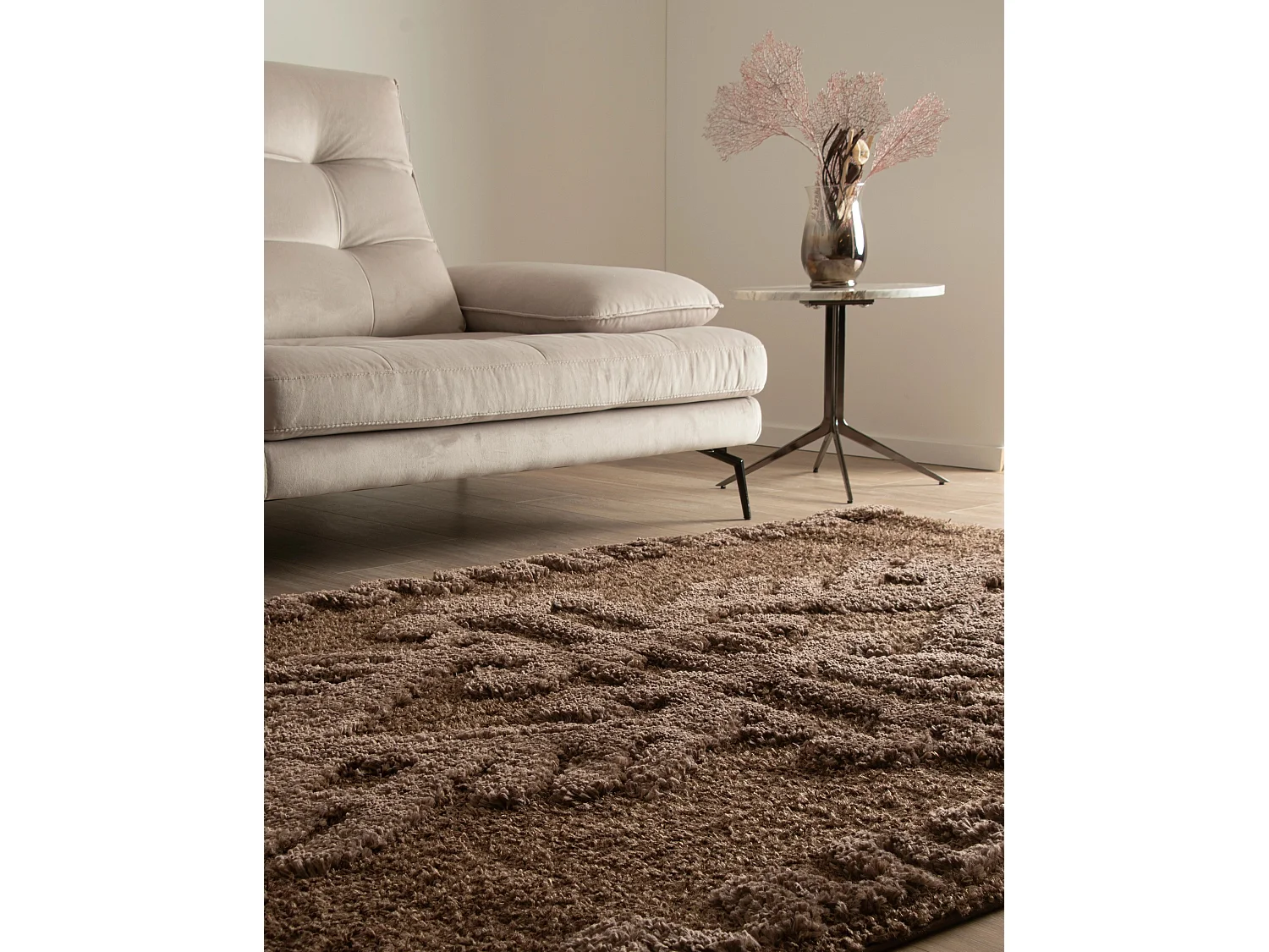 Tappeto shaggy  125x185 marrone scuro Thun Scutum