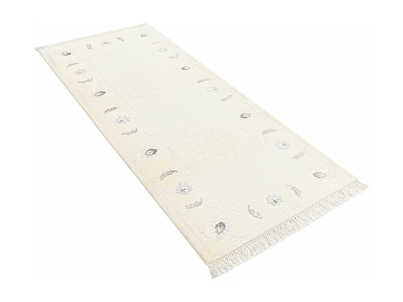 Tapis de couloir en laine 81x198 beige Darya