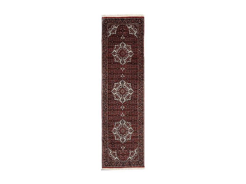 Tapis de couloir en laine 74x274 rouge Bidjar