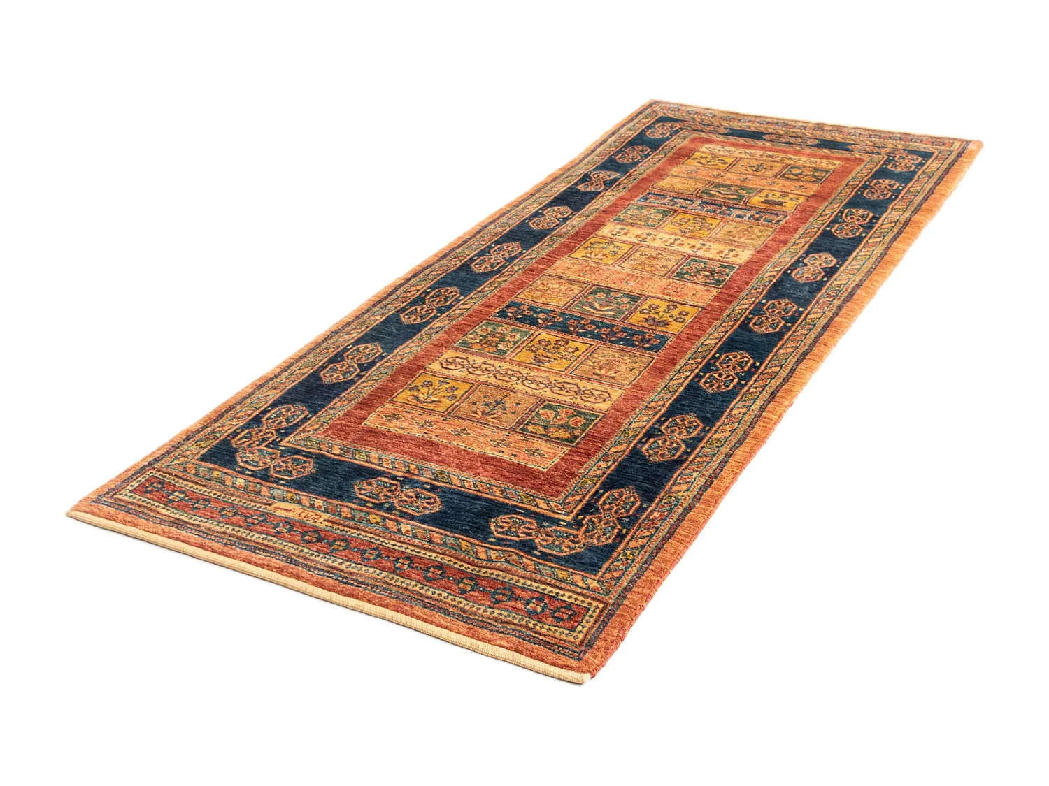 Tapis de couloir en laine 84x209 bleu Kashkuli