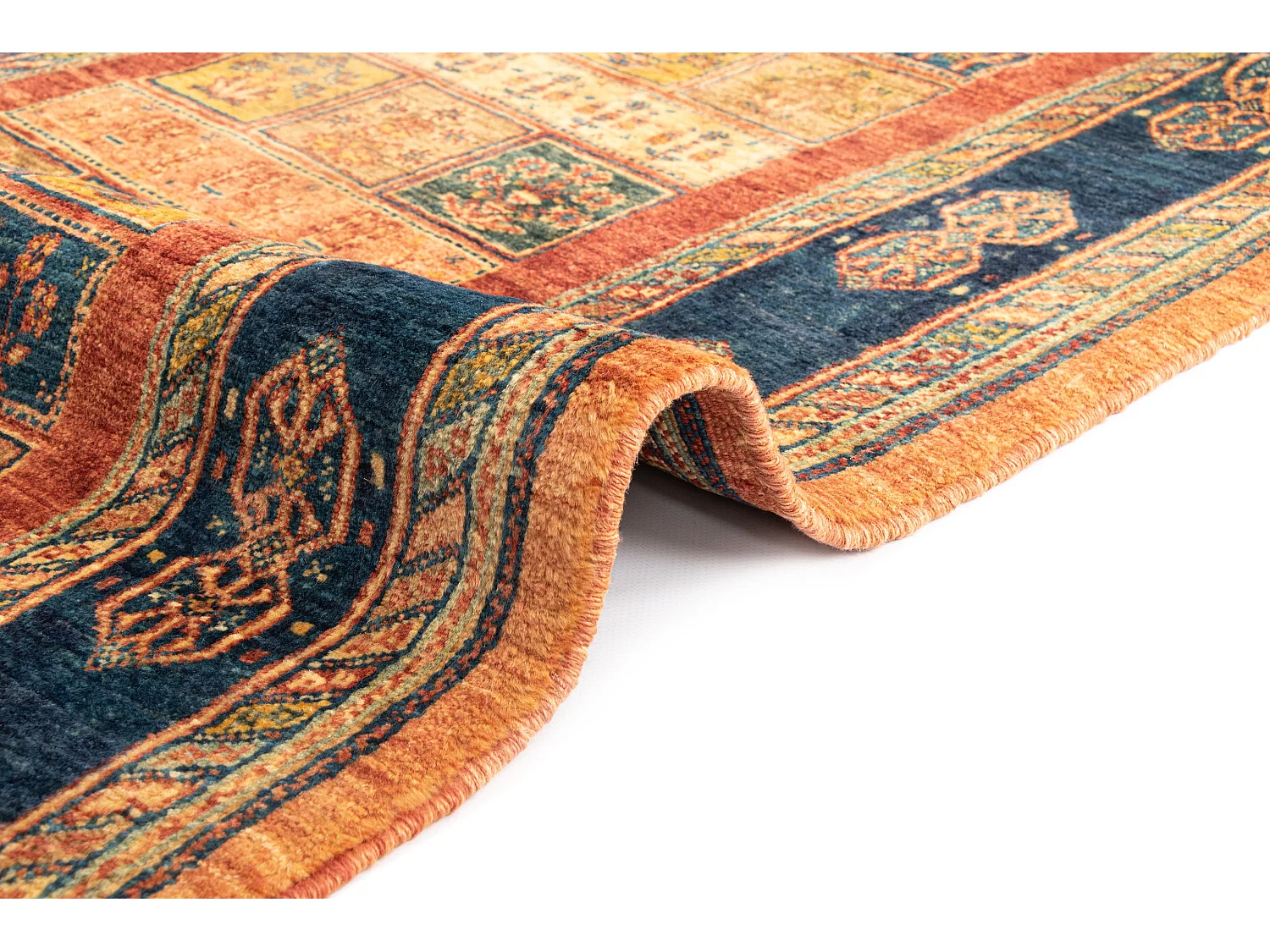 Tapis de couloir en laine 84x209 bleu Kashkuli