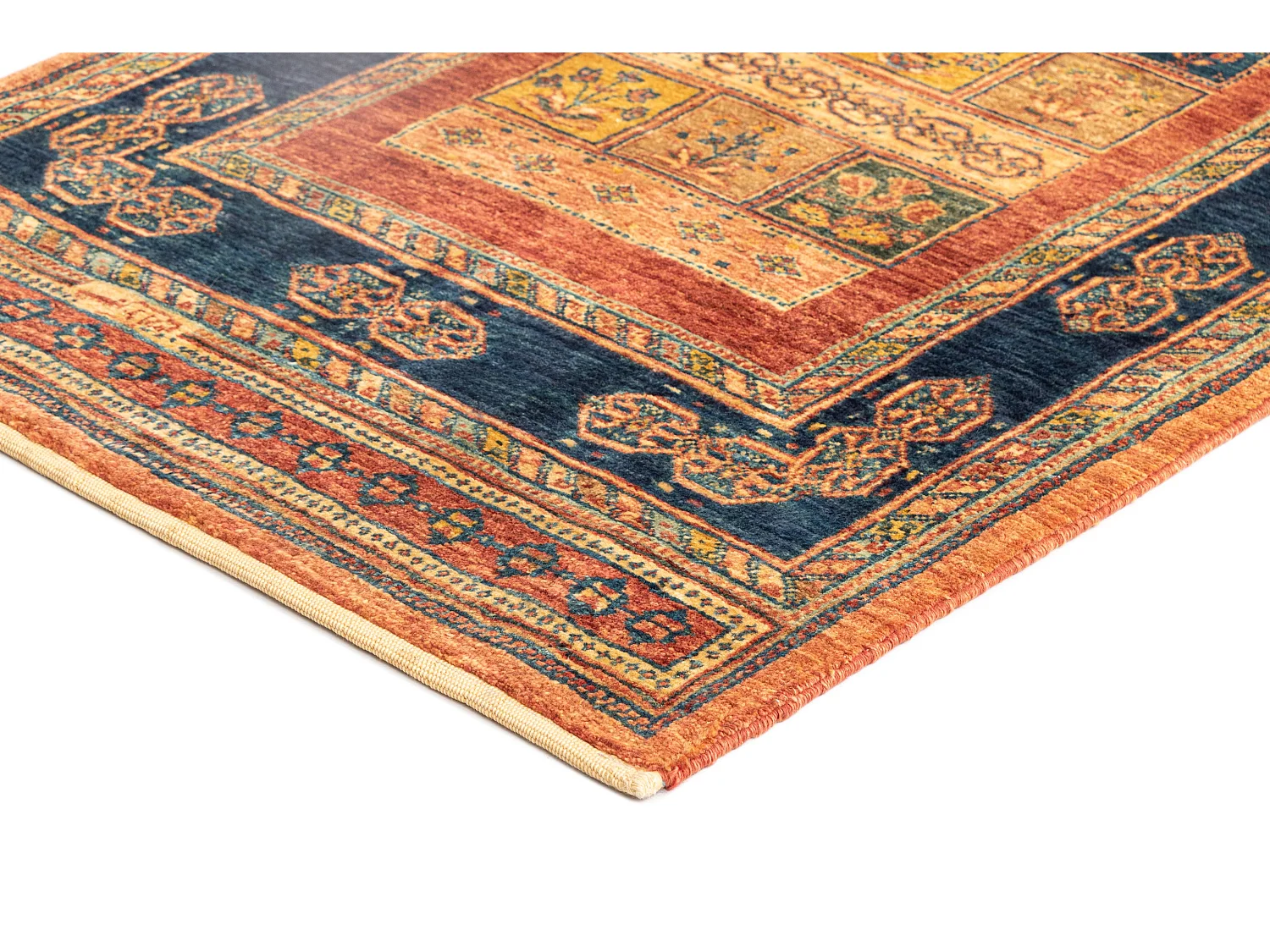 Tapis de couloir en laine 84x209 bleu Kashkuli