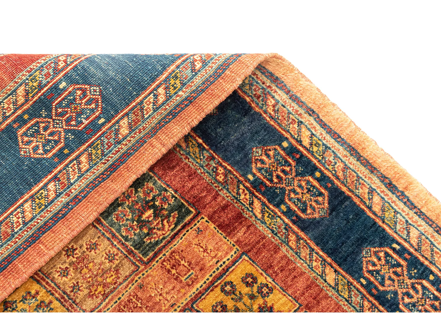 Tapis de couloir en laine 84x209 bleu Kashkuli