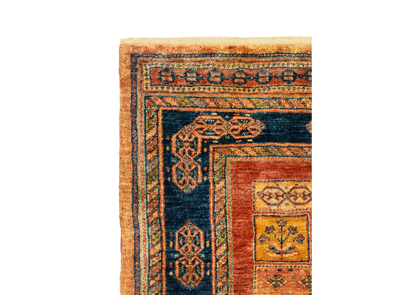 Tapis de couloir en laine 84x209 bleu Kashkuli