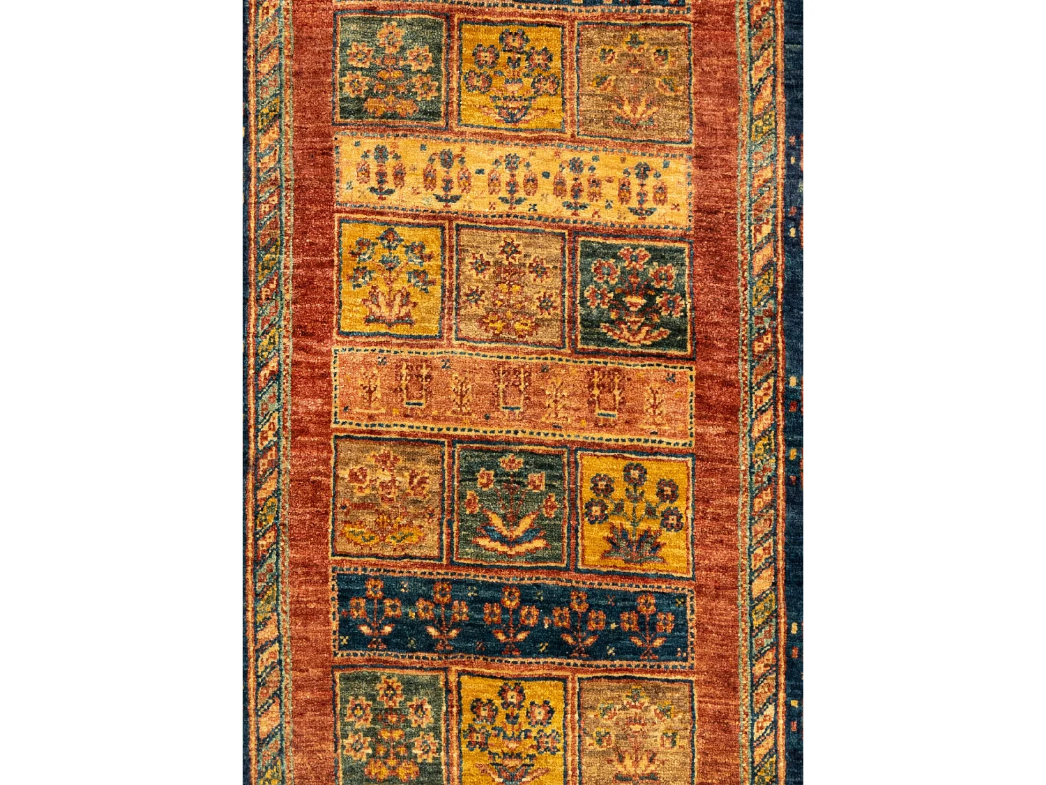 Tapis de couloir en laine 84x209 bleu Kashkuli