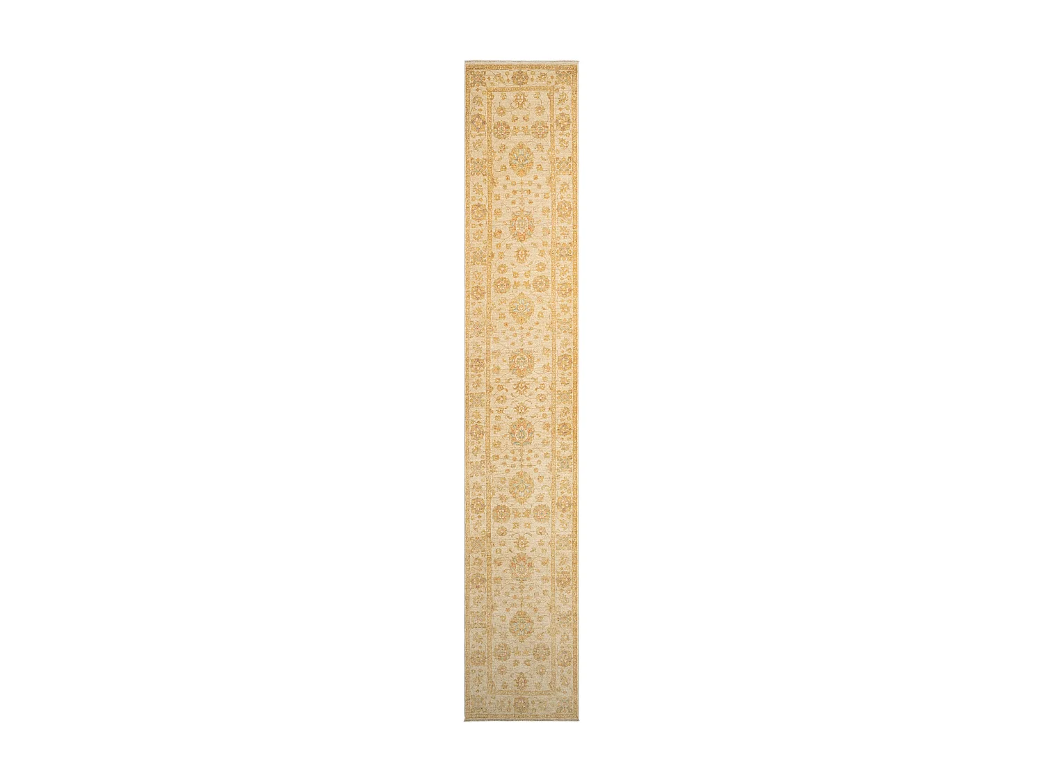 Läufer-Wollteppich 78x451 Beige Kaizar