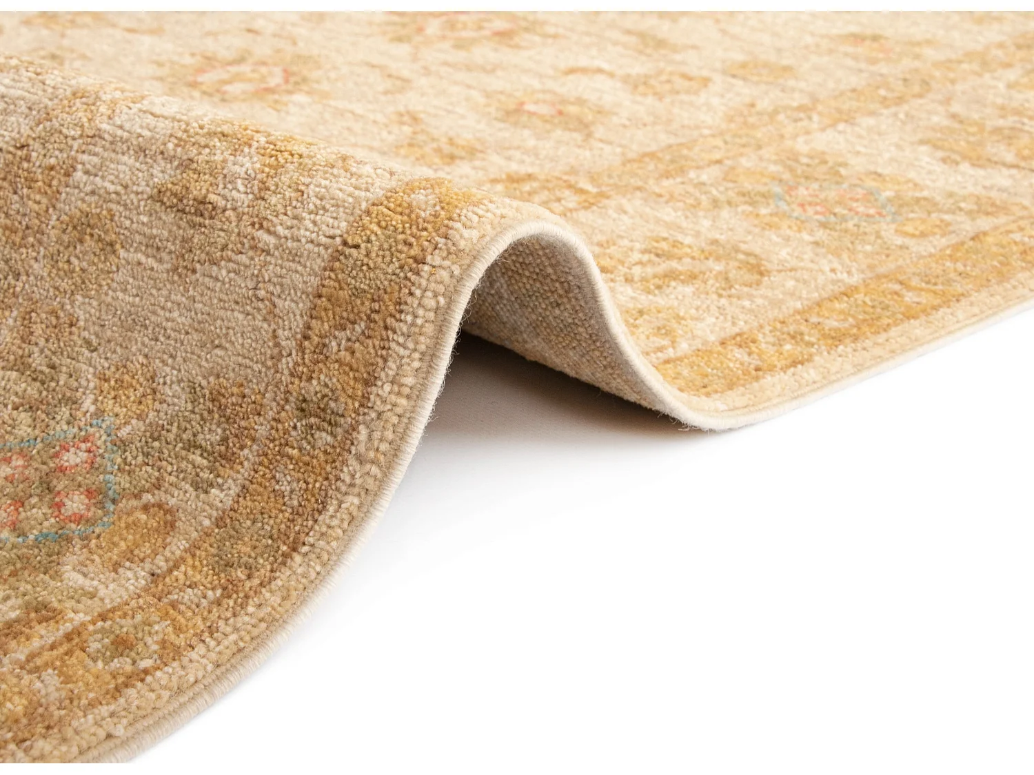 Läufer-Wollteppich 78x451 Beige Kaizar