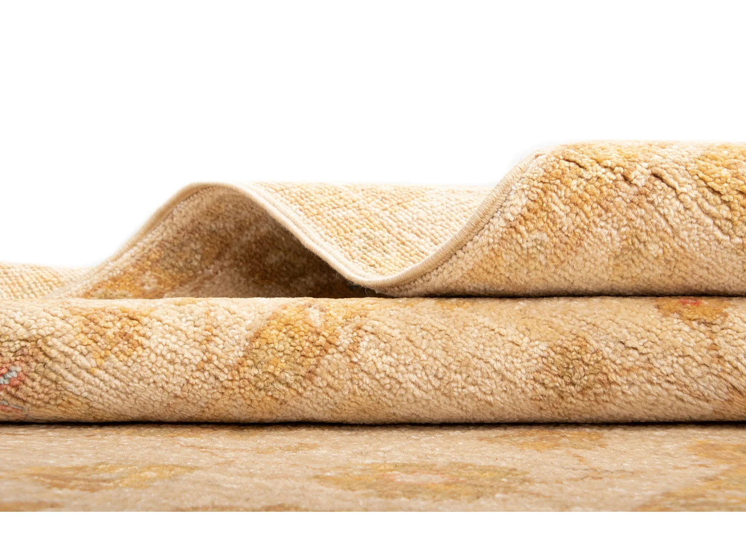 Läufer-Wollteppich 78x451 Beige Kaizar