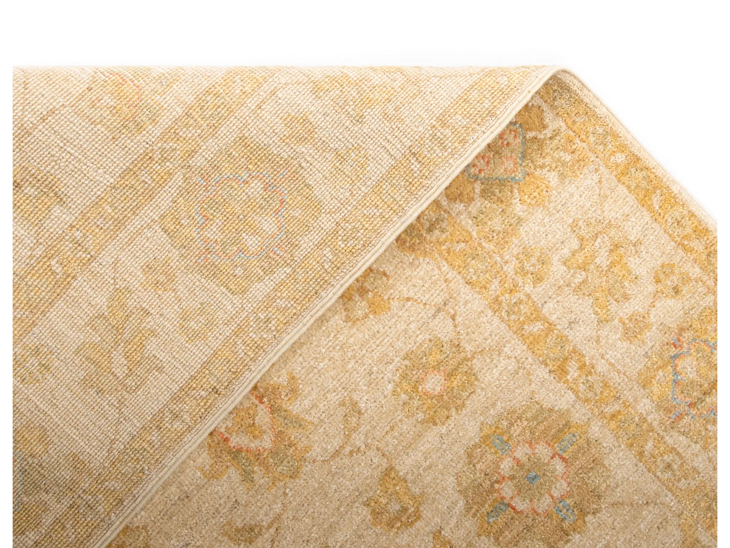 Tapis de couloir en laine 78x451 beige Kaizar