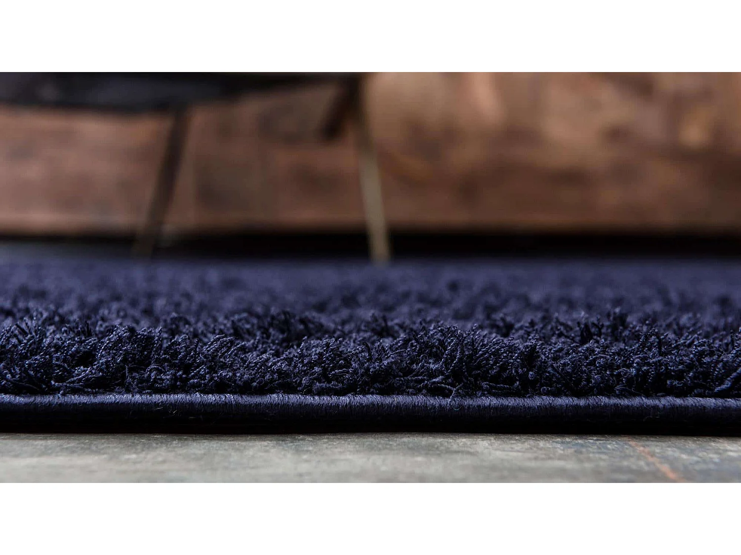 Tapis shaggy 185x185 nuit bleue Luzern