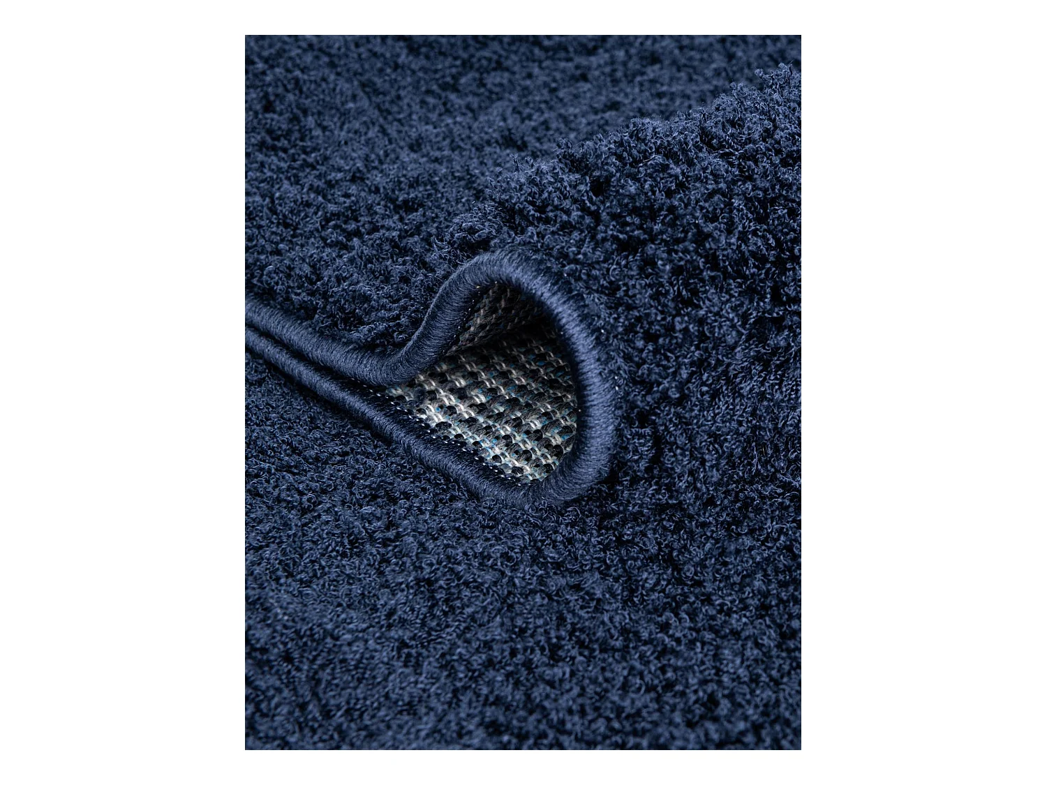 Hoogpolig tapijt 185x185 NachtBlauw Luzern