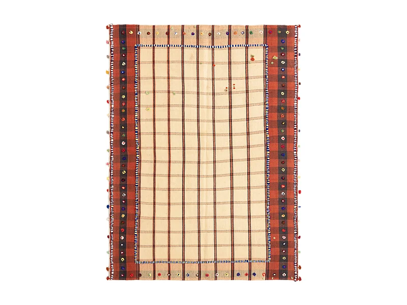 Tapis de laine 153x205 beige Jajim