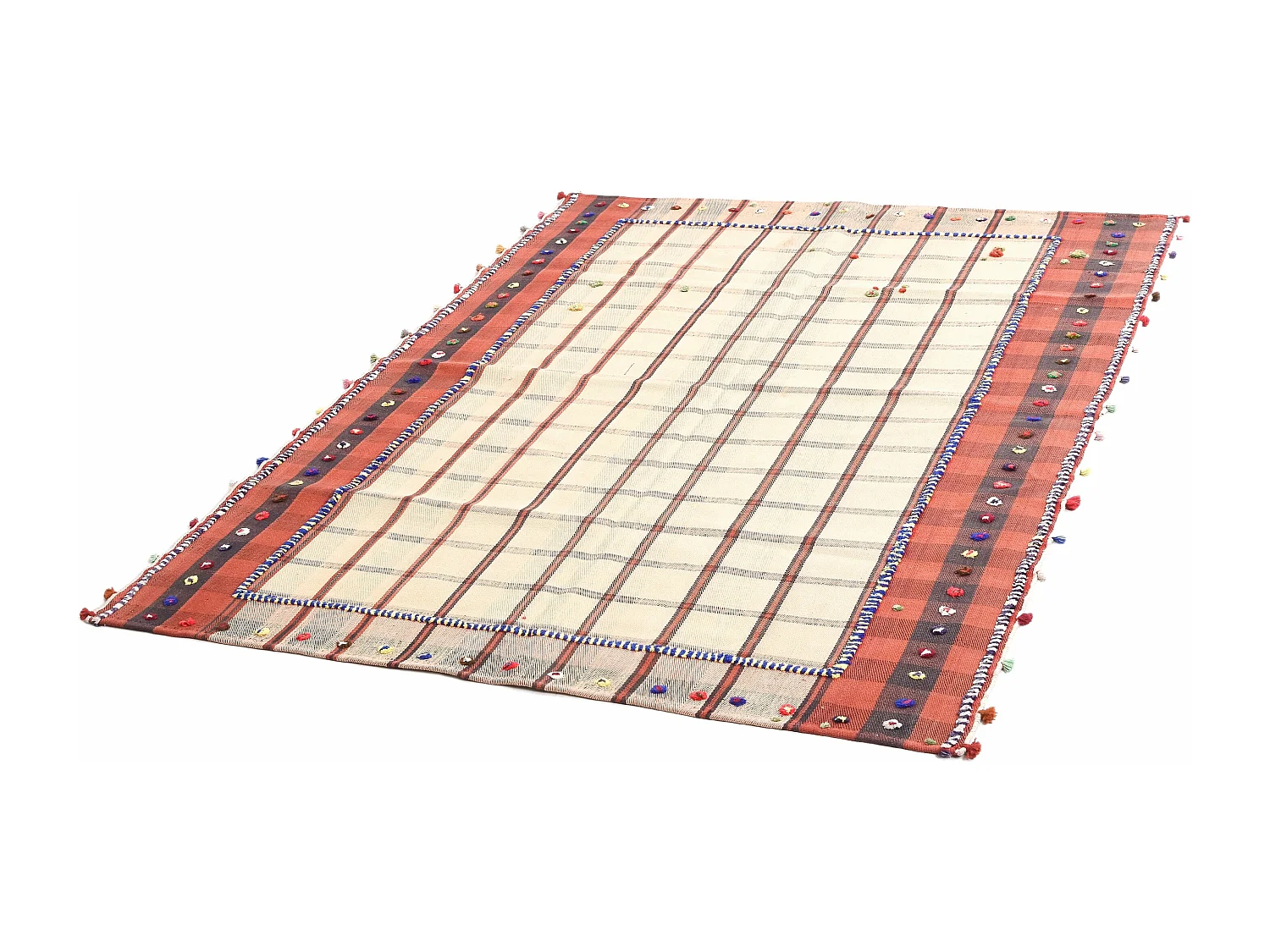 Wollteppich 153x205 Beige Jajim