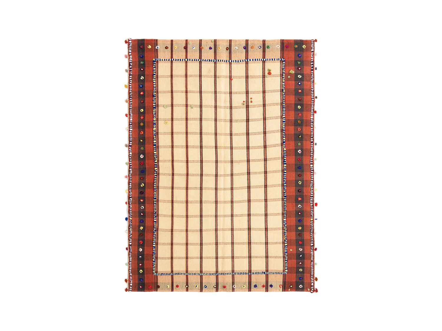 Wollteppich 153x205 Beige Jajim