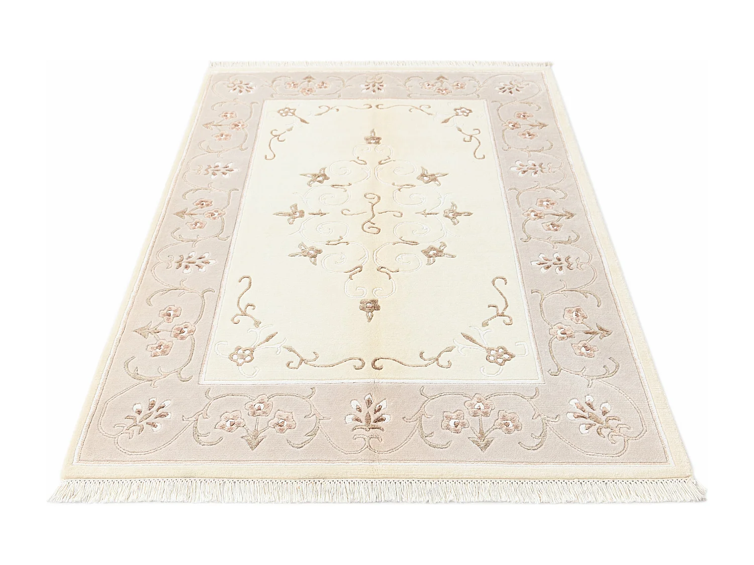 Tapis de laine 119x178 beige Darya