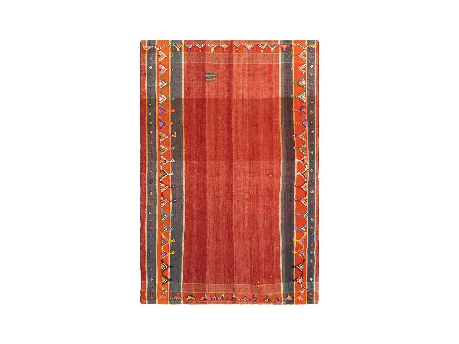 Tapis de laine 148x220 rouge Jajim