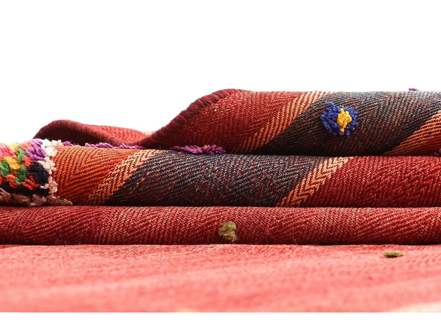 Tapis de laine 148x220 rouge Jajim