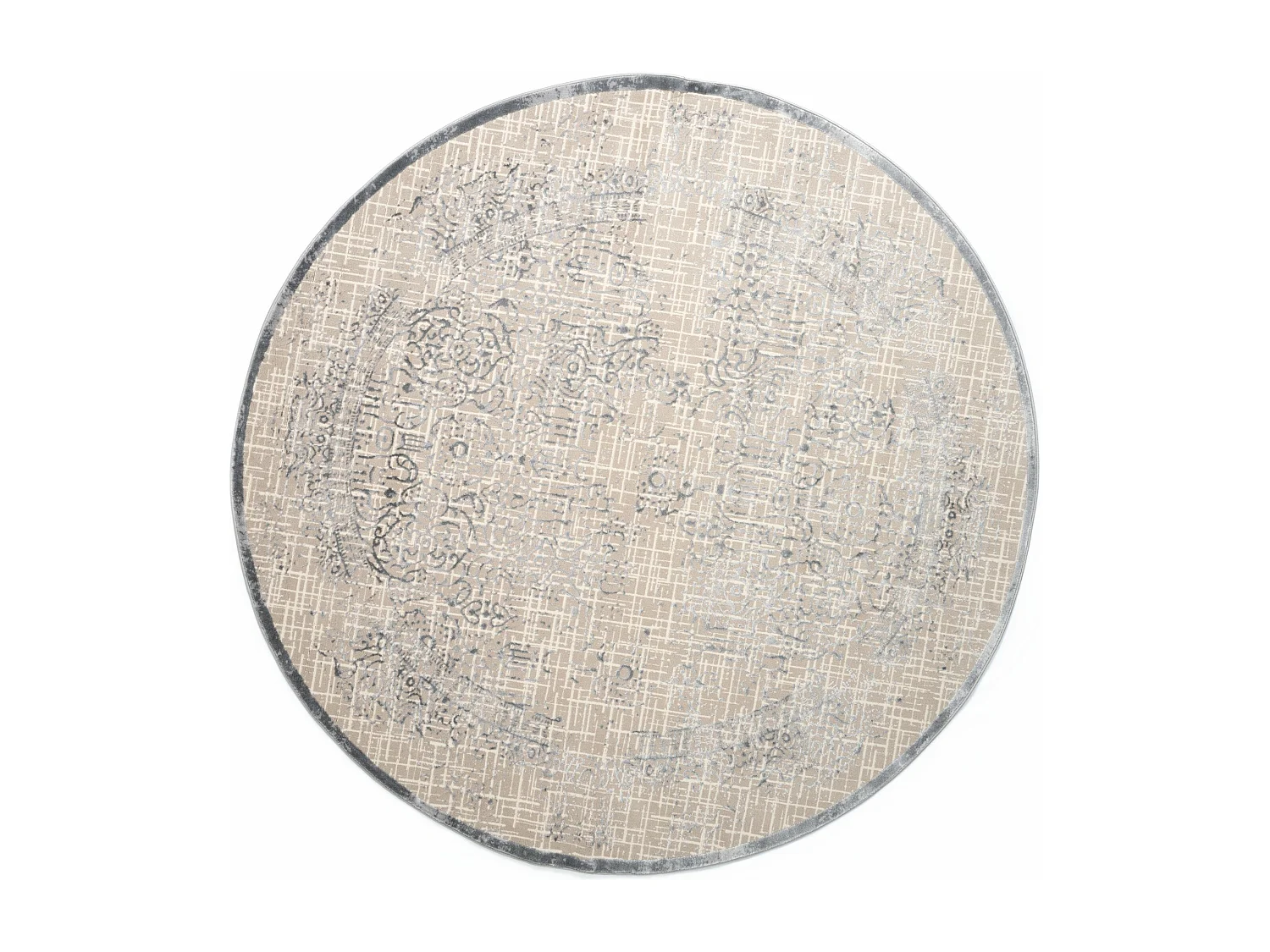 Tapijt 125x125 Crème wit Bern Shimmer