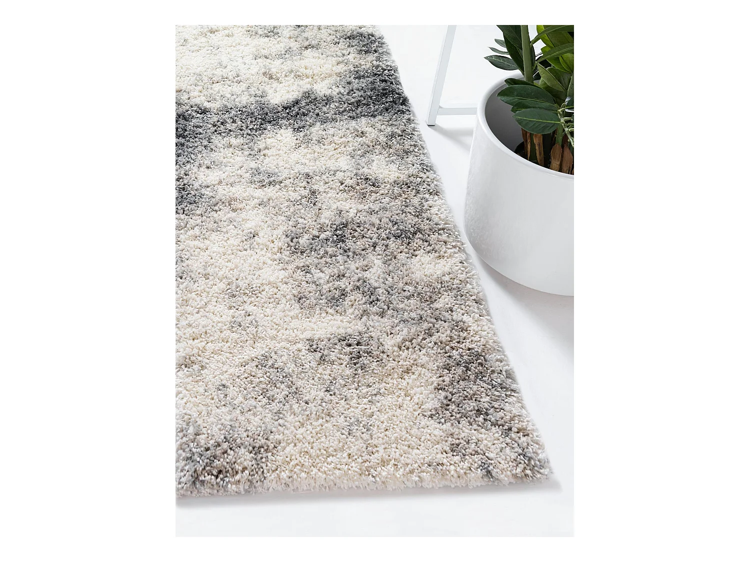 Tapis shaggy 62x120 beige -  gris Lachen Haze