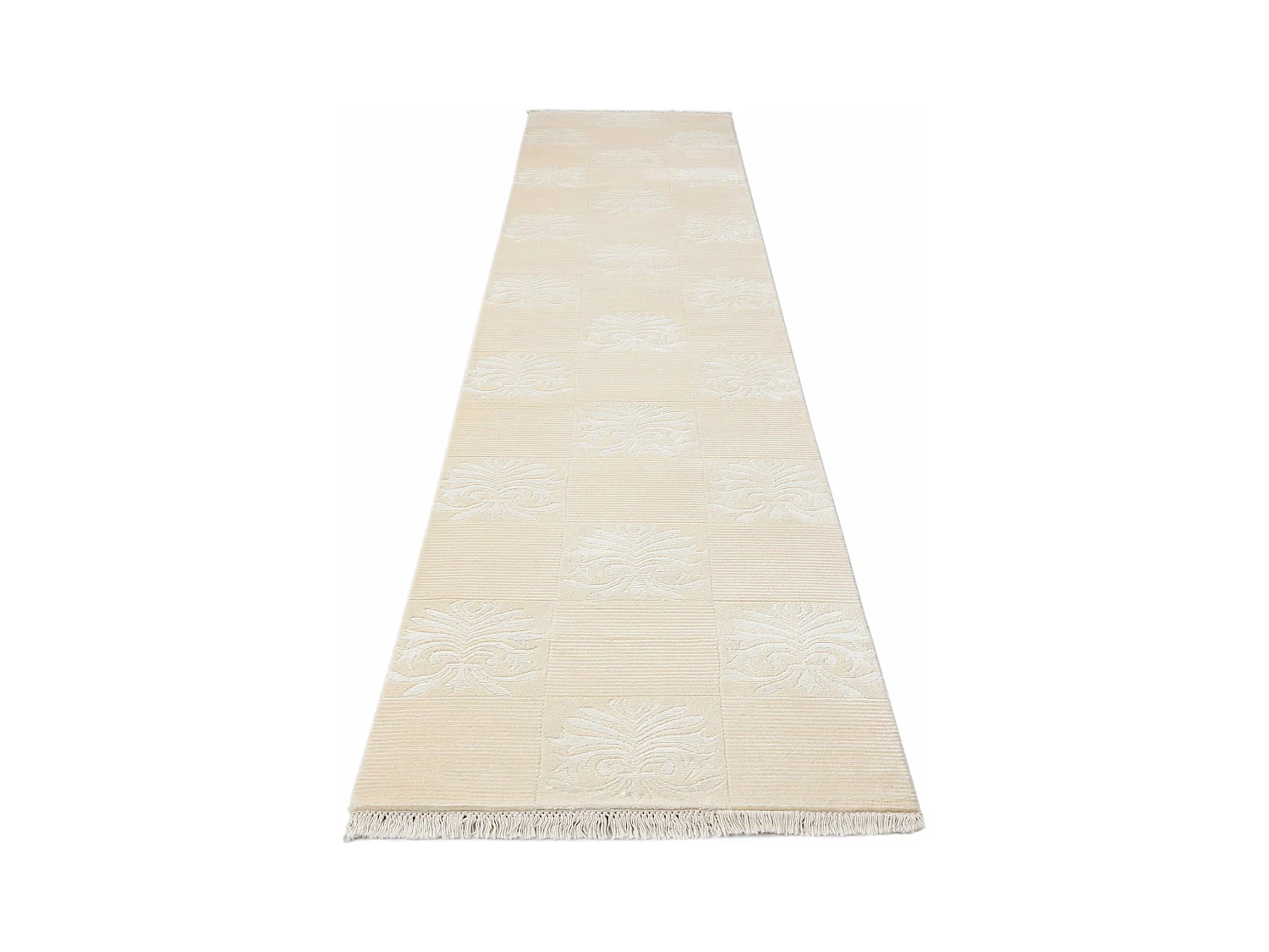 Tapis de couloir en laine 79x406 beige Darya
