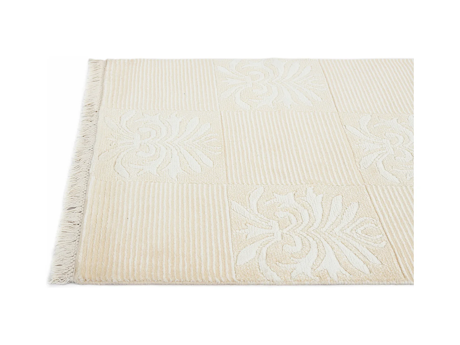 Tapis de couloir en laine 79x406 beige Darya