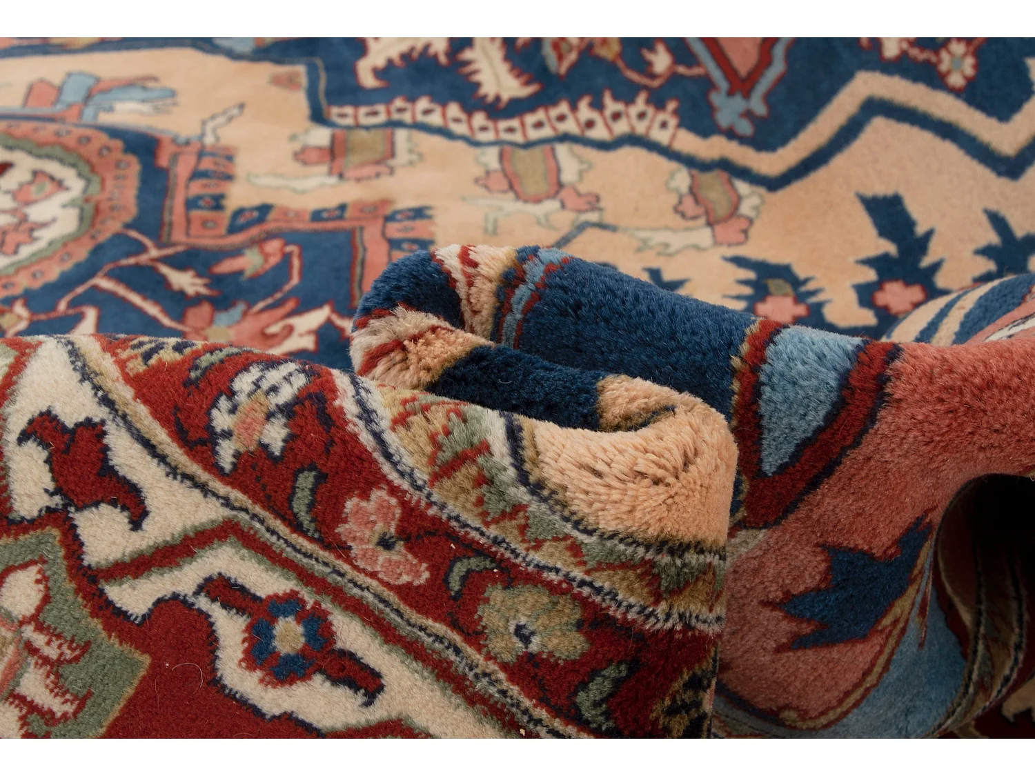 Tappeto in lana 200x295 Blu Tabriz
