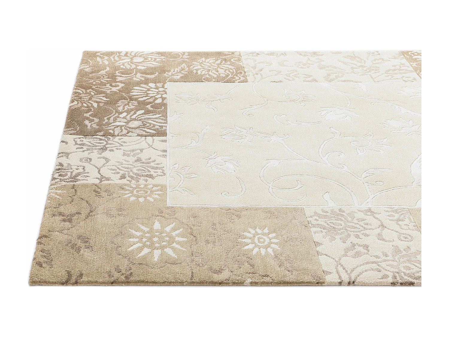 Tapis de laine 178x244 beige Darya