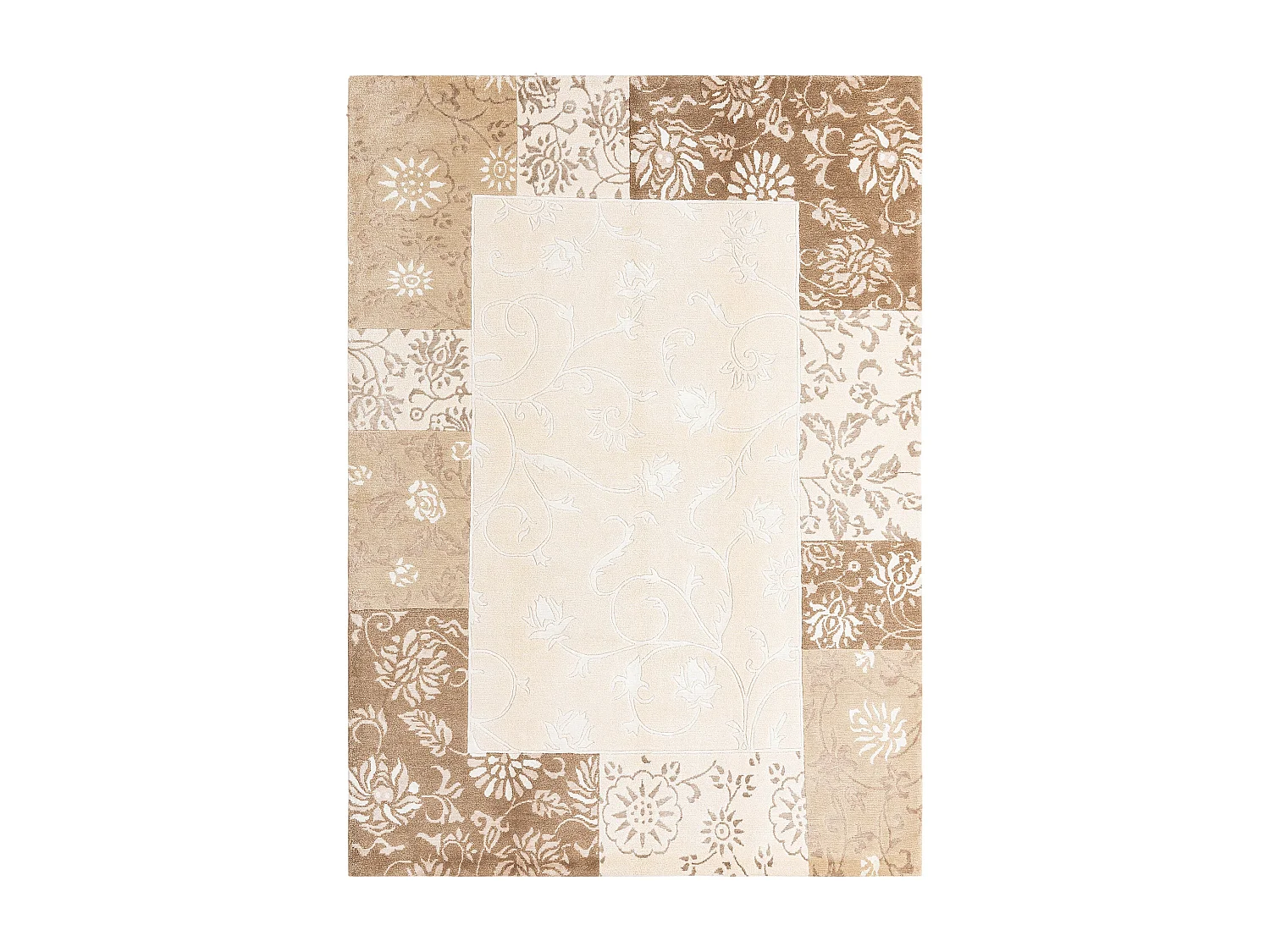 Tapis de laine 178x244 beige Darya