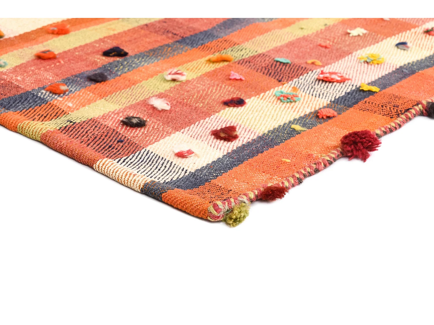 Tapis de laine 118x206 orange Jajim